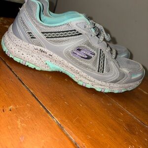 Skechers Women's Gray and Mint Athletic Shoes
